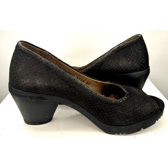 Fly London Womens Shoes Leather Chunky Platform Heel Open Toe Size 37 US 6.5-7 - Picture 6 of 11